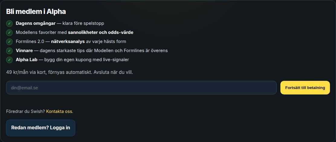 Alpha medlemsregistrering
